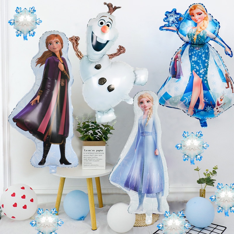 1pc new elsa olaf Disney Frozen princess foil balloons Baby shower girl snowman birthday party decorations kids toys air globos