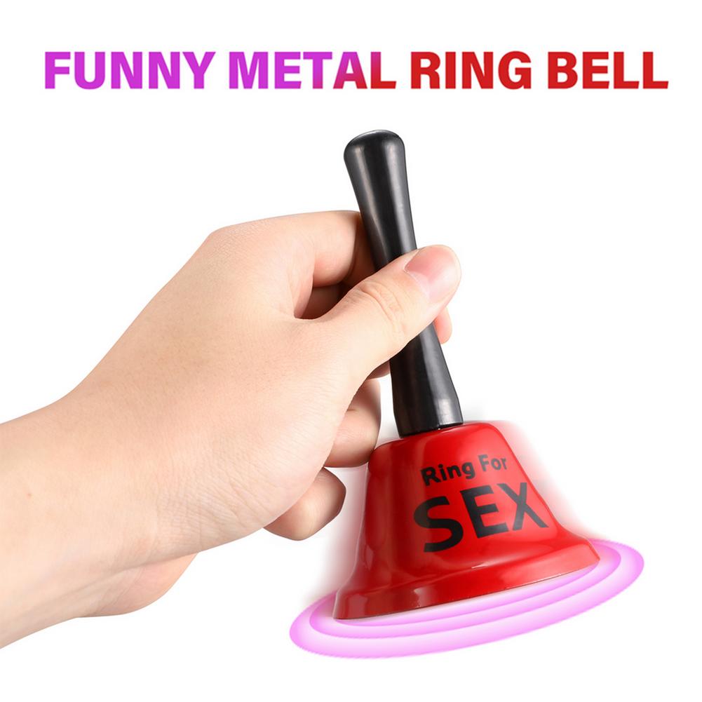 Creative Fun Ringing Bell Handheld Red Metal Sex Funny Ring Bell For Valentine Party Service Bar Bachelor Party Ringing Bell Toy