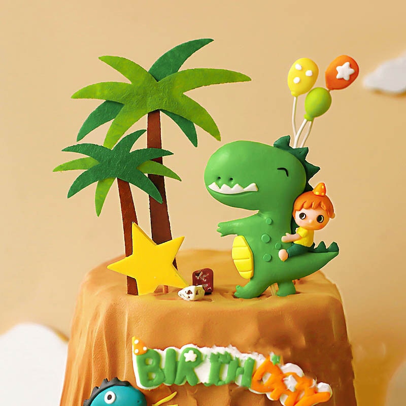 Cute Dinosaur Birthday Caketopper Happy One 123st Birthday Dinosaur Party Cake Decor Happy Dino Birthday Caketopper Kids Favor