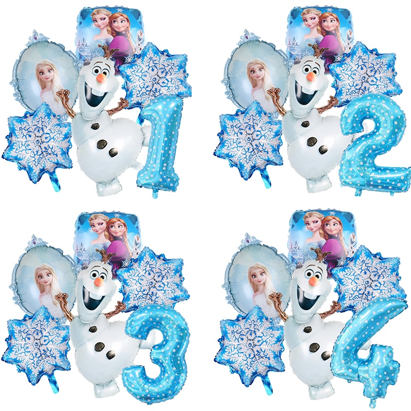 Disney Frozen Elsa Anna Aluminum Balloons Decoration Baby Shower Kids Girl Birthday Party Olaf Princess Foil Balloon Home Decor