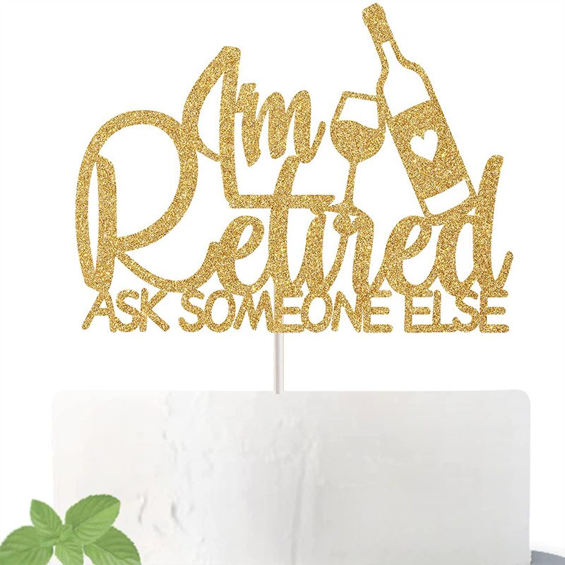 I'm Retired Cake Topper The Legend Has Retired Cake Decoration Happy Retirement Party Decorations Supplies Baking Accessories