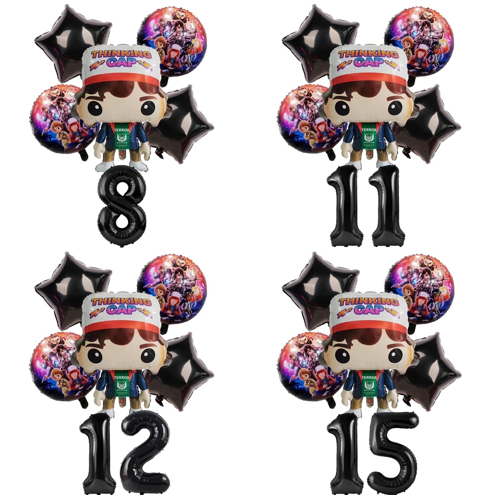 Stranger Things 32in Number Balloon Birthday Party Decoration Baby Shower Boys Girls Eleven Things ST Adult Party Supplies